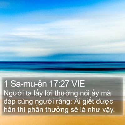 1 Sa-mu-ên 17:27 VIE Bible Verse Image