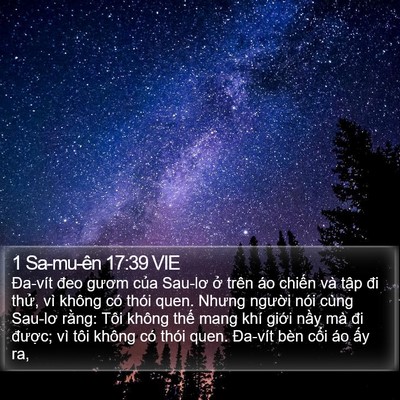 1 Sa-mu-ên 17:39 VIE Bible Verse Image