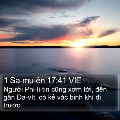1 Sa-mu-ên 17:41 VIE Bible Verse Image