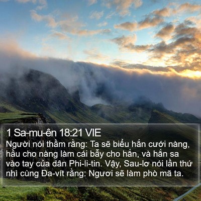 1 Sa-mu-ên 18:21 VIE Bible Verse Image