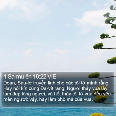 1 Sa-mu-ên 18:22 VIE Bible Verse Image