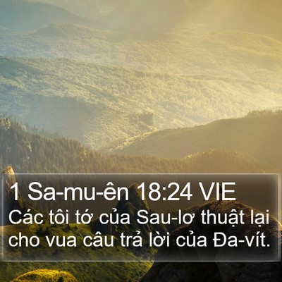 1 Sa-mu-ên 18:24 VIE Bible Verse Image
