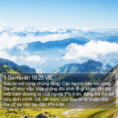 1 Sa-mu-ên 18:25 VIE Bible Verse Image