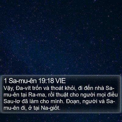 1 Sa-mu-ên 19:18 VIE Bible Verse Image