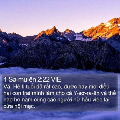 1 Sa-mu-ên 2:22 VIE Bible Verse Image