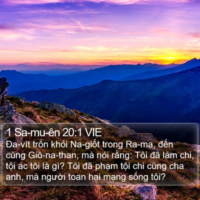 1 Sa-mu-ên 20:1 VIE Bible Verse Image