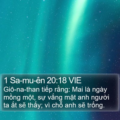 1 Sa-mu-ên 20:18 VIE Bible Verse Image