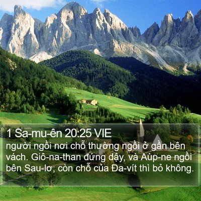 1 Sa-mu-ên 20:25 VIE Bible Verse Image