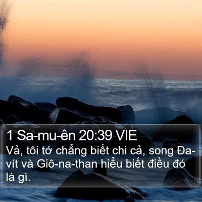 1 Sa-mu-ên 20:39 VIE Bible Verse Image
