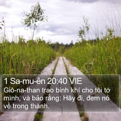 1 Sa-mu-ên 20:40 VIE Bible Verse Image