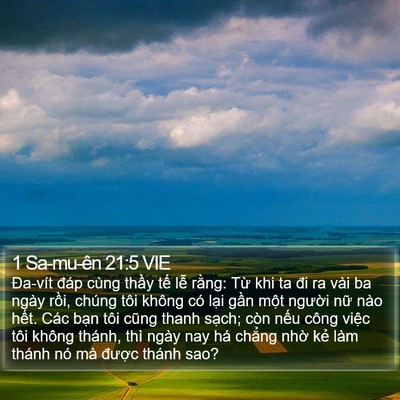 1 Sa-mu-ên 21:5 VIE Bible Verse Image