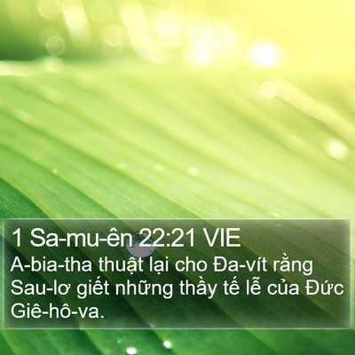 1 Sa-mu-ên 22:21 VIE Bible Verse Image