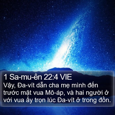 1 Sa-mu-ên 22:4 VIE Bible Verse Image