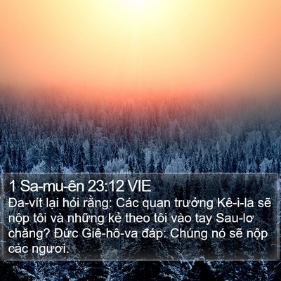 1 Sa-mu-ên 23:12 VIE Bible Verse Image