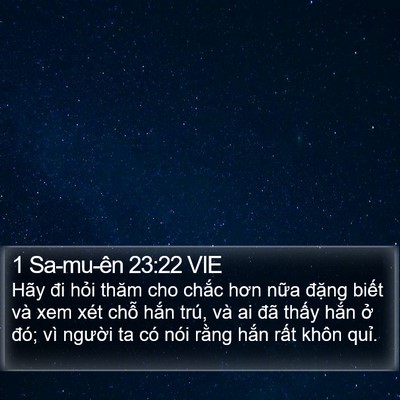 1 Sa-mu-ên 23:22 VIE Bible Verse Image