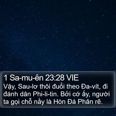 1 Sa-mu-ên 23:28 VIE Bible Verse Image