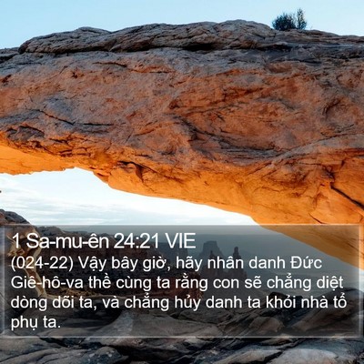 1 Sa-mu-ên 24:21 VIE Bible Verse Image
