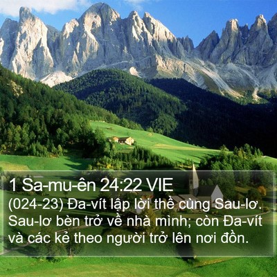 1 Sa-mu-ên 24:22 VIE Bible Verse Image