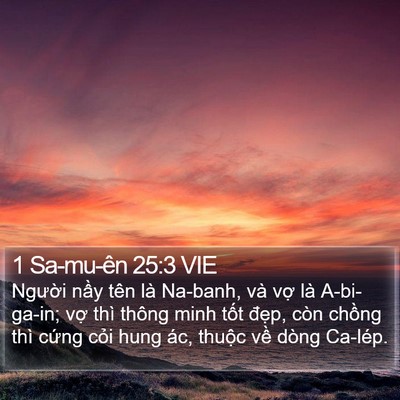 1 Sa-mu-ên 25:3 VIE Bible Verse Image