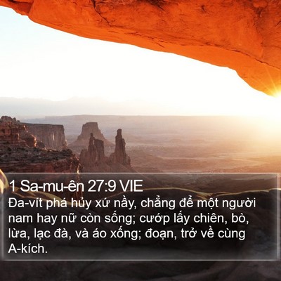 1 Sa-mu-ên 27:9 VIE Bible Verse Image