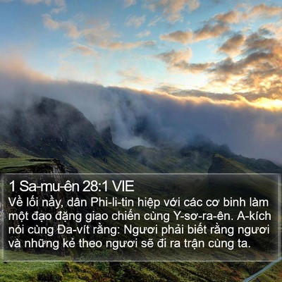 1 Sa-mu-ên 28:1 VIE Bible Verse Image