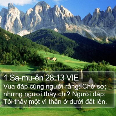 1 Sa-mu-ên 28:13 VIE Bible Verse Image