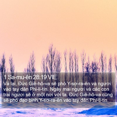1 Sa-mu-ên 28:19 VIE Bible Verse Image