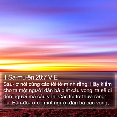 1 Sa-mu-ên 28:7 VIE Bible Verse Image