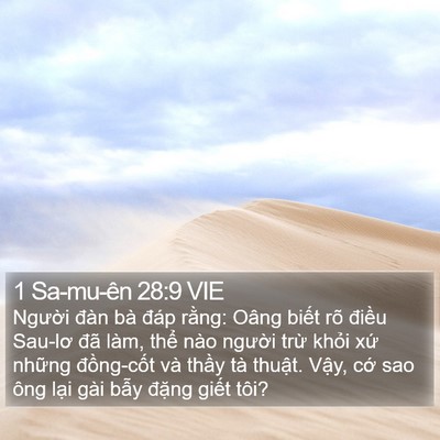 1 Sa-mu-ên 28:9 VIE Bible Verse Image