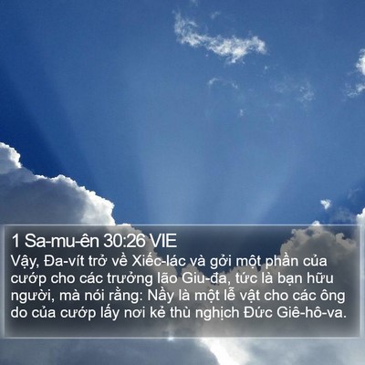 1 Sa-mu-ên 30:26 VIE Bible Verse Image