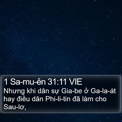 1 Sa-mu-ên 31:11 VIE Bible Verse Image