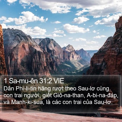 1 Sa-mu-ên 31:2 VIE Bible Verse Image
