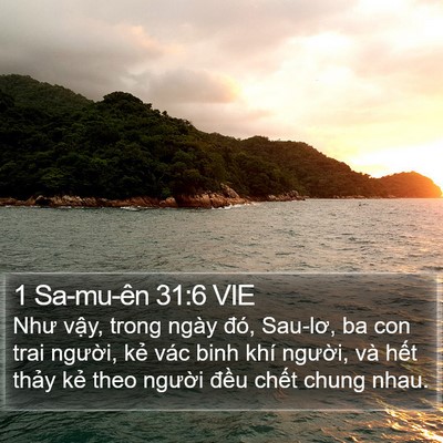 1 Sa-mu-ên 31:6 VIE Bible Verse Image
