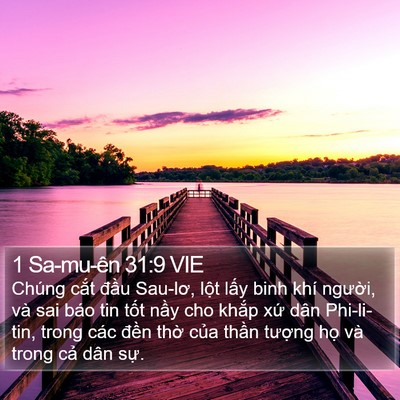 1 Sa-mu-ên 31:9 VIE Bible Verse Image