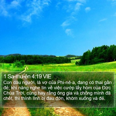 1 Sa-mu-ên 4:19 VIE Bible Verse Image