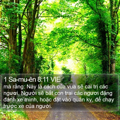 1 Sa-mu-ên 8:11 VIE Bible Verse Image