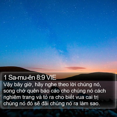 1 Sa-mu-ên 8:9 VIE Bible Verse Image
