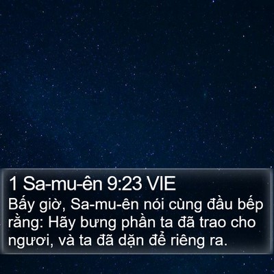 1 Sa-mu-ên 9:23 VIE Bible Verse Image
