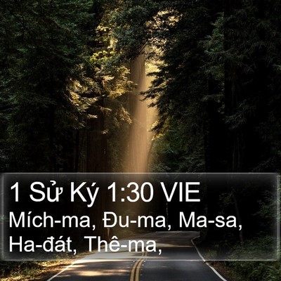 1 Sử Ký 1:30 VIE Bible Verse Image
