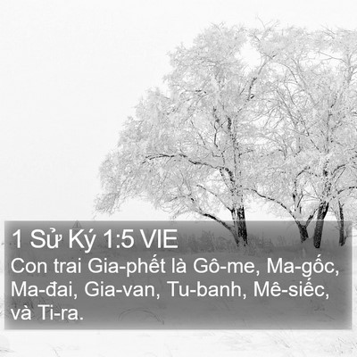 1 Sử Ký 1:5 VIE Bible Verse Image