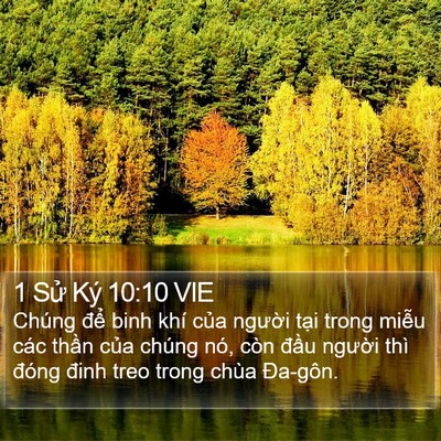 1 Sử Ký 10:10 VIE Bible Verse Image