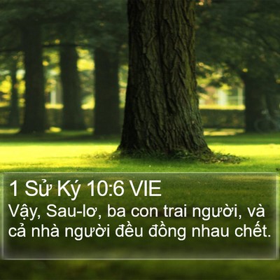 1 Sử Ký 10:6 VIE Bible Verse Image