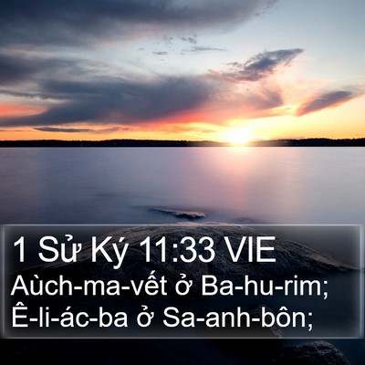 1 Sử Ký 11:33 VIE Bible Verse Image