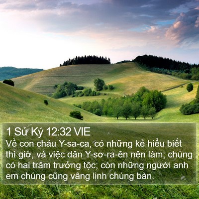 1 Sử Ký 12:32 VIE Bible Verse Image