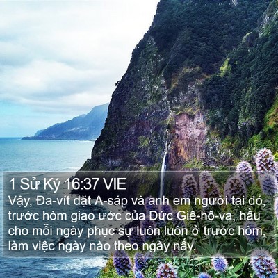 1 Sử Ký 16:37 VIE Bible Verse Image