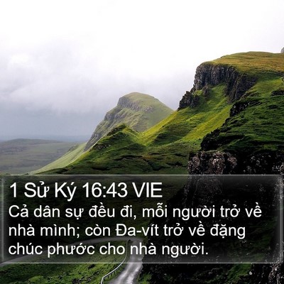 1 Sử Ký 16:43 VIE Bible Verse Image
