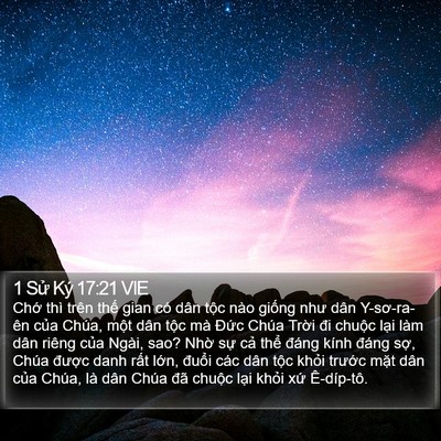 1 Sử Ký 17:21 VIE Bible Verse Image