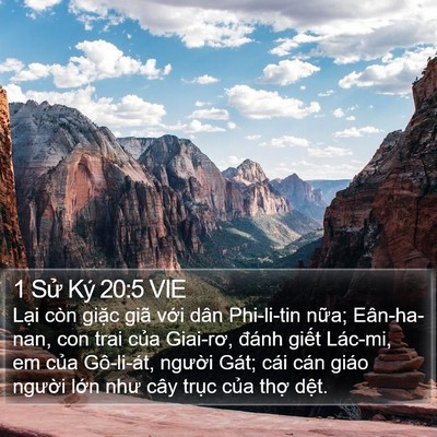 1 Sử Ký 20:5 VIE Bible Verse Image