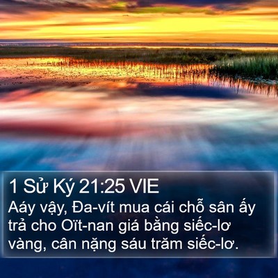 1 Sử Ký 21:25 VIE Bible Verse Image