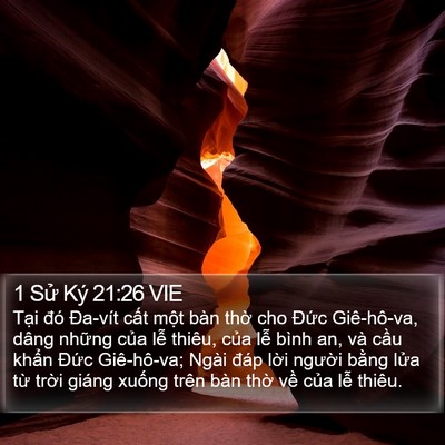 1 Sử Ký 21:26 VIE Bible Verse Image